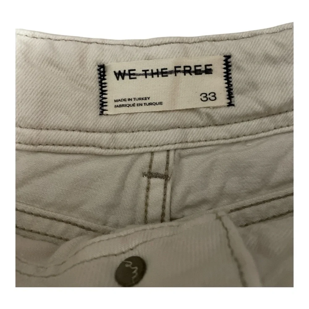 NWT We The Free Cream Straight Leg Jeans, Size 33 - Picture 5 of 5